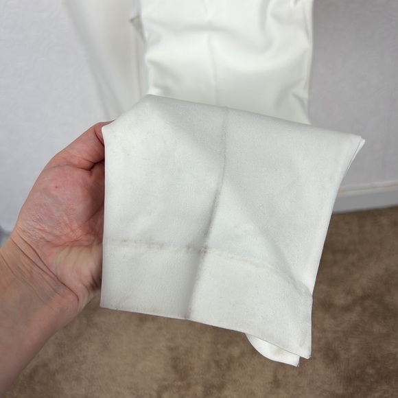 Saylor Feather Janae Jumpsuit White NYE Party Going Out Strapless BHLDN Collab - Picture 13 of 13